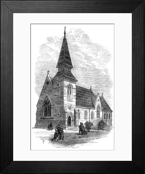 Framed Print : Christ Church, Kintbury, Berks. 1868. Creator: Unknown Framed Print : Christ Church, Kintbury, Berks. 1868. Creator: Unknown