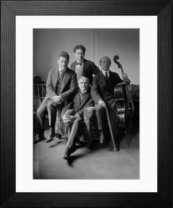 Framed Print : Fritz Kreisler, Harold Bauer, Walter Damrosch, Pablo Casals, 1917. Creator: Bain News Service Framed Print : Fritz Kreisler, Harold Bauer, Walter Damrosch, Pablo Casals, 1917. Creator: Bain News Service