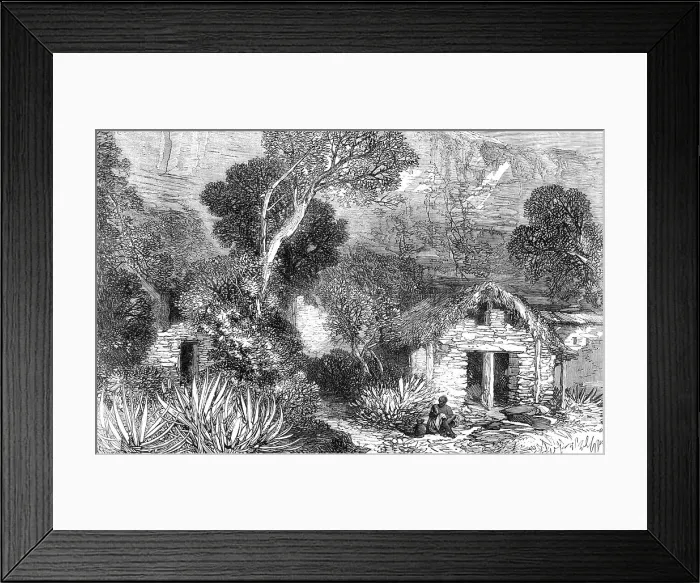 Framed Print : Church and shrine of St. Romanus, Barra-Kat, near Senafe, 1868. Creator: Unknown Framed Print : Church and shrine of St. Romanus, Barra-Kat, near Senafe, 1868. Creator: Unknown