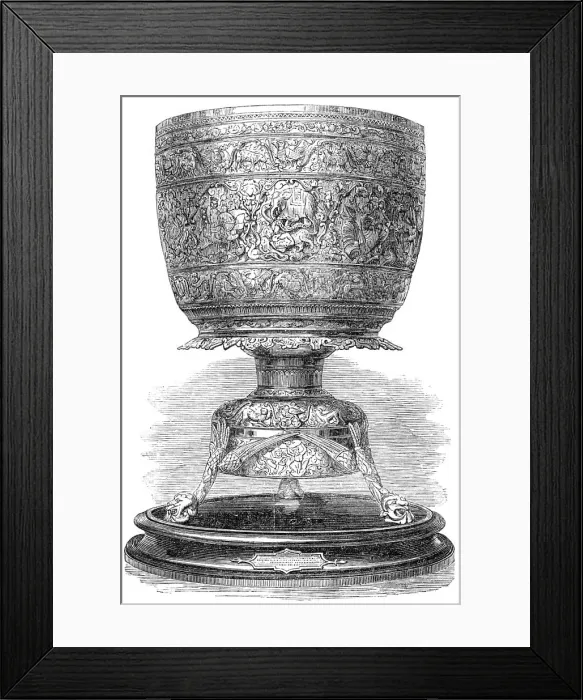 Framed Print : Bowl presented to the 68th Regiment in Burmah, 1869. Creator: Unknown Framed Print : Bowl presented to the 68th Regiment in Burmah, 1869. Creator: Unknown