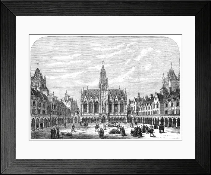 Framed Print : Columbia Market, Bethnal-Green, the quadrangle, 1869. Creator: F. Watkins Framed Print : Columbia Market, Bethnal-Green, the quadrangle, 1869. Creator: F. Watkins