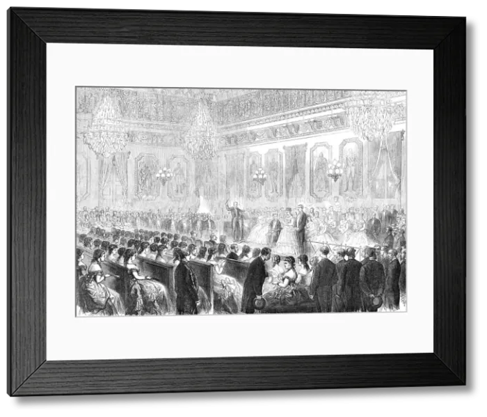 Framed Print : Concert in the Salle des Marechaux, at the Tuileries, 1869. Creator: Unknown Framed Print : Concert in the Salle des Marechaux, at the Tuileries, 1869. Creator: Unknown