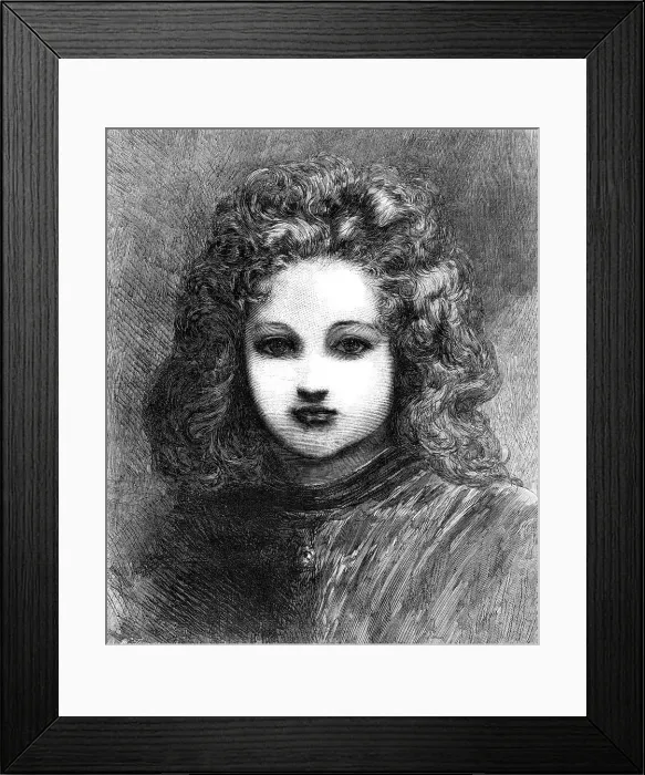 Framed Print : Young St. George, by E. Lundgren, in the Fine-Art Gallery, Haymarket, 1868. Creator: W Thomas Framed Print : Young St. George, by E. Lundgren, in the Fine-Art Gallery, Haymarket, 1868. Creator: W Thomas