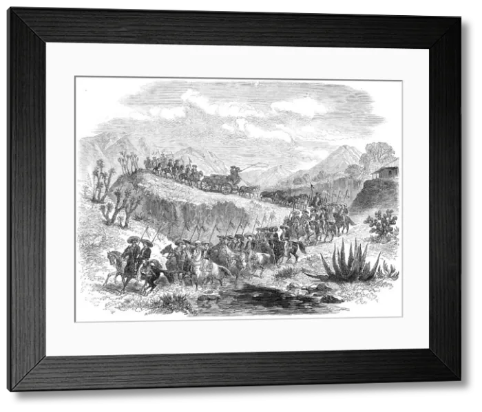Framed Print : Conveying silver from the mines to Mexico, 1868. Creator: Unknown Framed Print : Conveying silver from the mines to Mexico, 1868. Creator: Unknown