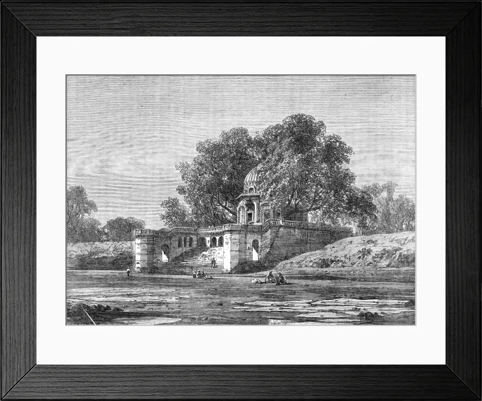 Framed Print : Massacre Ghaut, Cawnpore, 1868. Creator: William James Palmer Framed Print : Massacre Ghaut, Cawnpore, 1868. Creator: William James Palmer