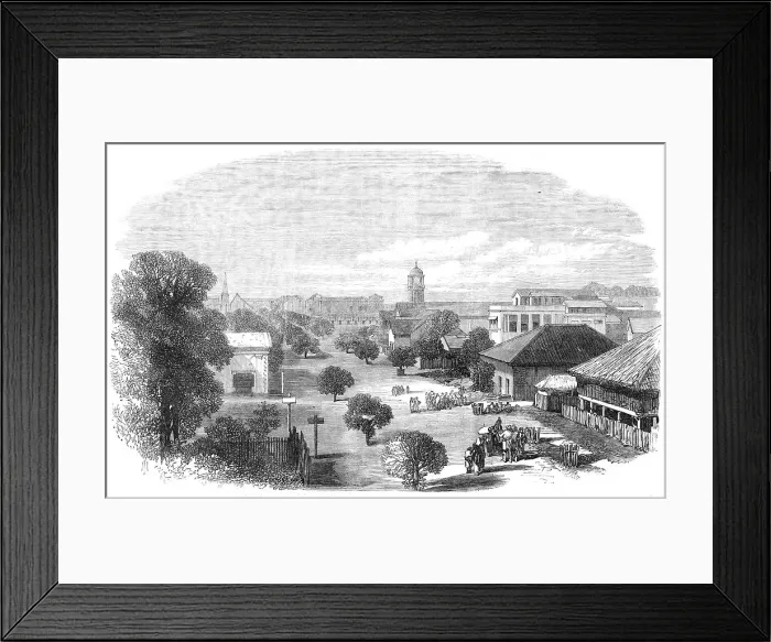 Framed Print : Merchant-Street, Rangoon, British Burmah, 1869. Creator: Unknown Framed Print : Merchant-Street, Rangoon, British Burmah, 1869. Creator: Unknown