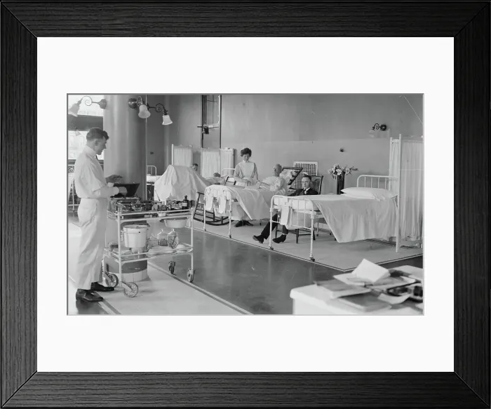 Framed Print : St. Luke's -- Men's Ward, between c1915 and c1920. Creator: Bain News Service Framed Print : St. Luke's -- Men's Ward, between c1915 and c1920. Creator: Bain News Service