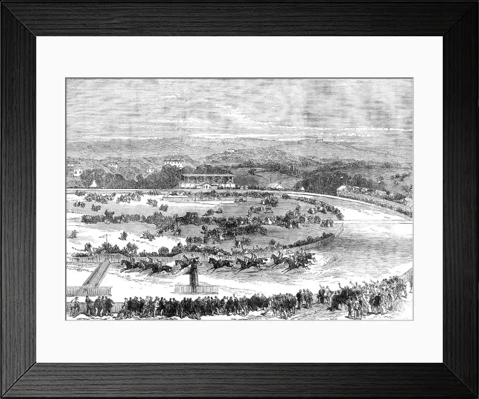 Framed Print : Cork Park Races: the Grand National Steeplechase, 1869. Creator: Unknown Framed Print : Cork Park Races: the Grand National Steeplechase, 1869. Creator: Unknown