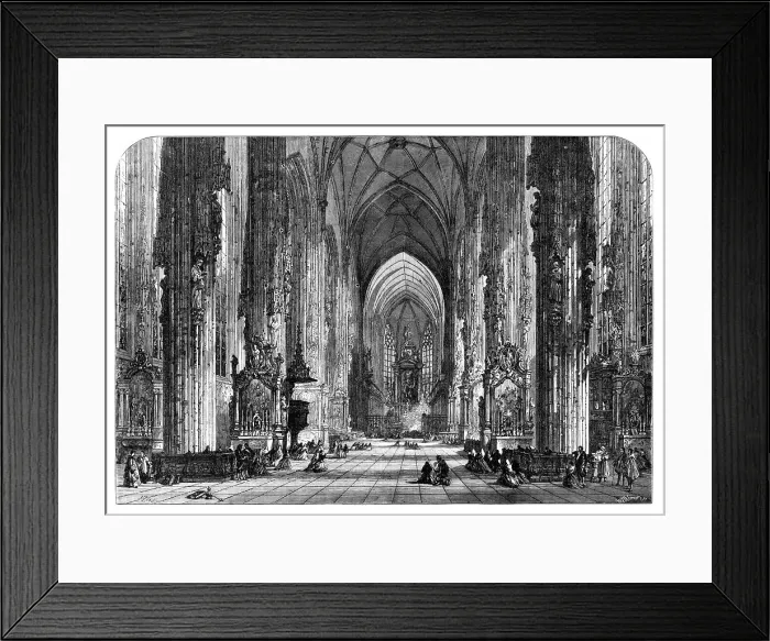 Framed Print : Interior of St. Stephen's, Vienna, by S. Read, 1868. Creator: William James Palmer Framed Print : Interior of St. Stephen's, Vienna, by S. Read, 1868. Creator: William James Palmer