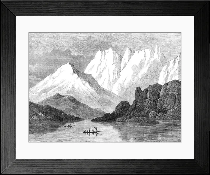 Framed Print : Crooked Reach, Strait of Magellan, 1869. Creator: Unknown Framed Print : Crooked Reach, Strait of Magellan, 1869. Creator: Unknown