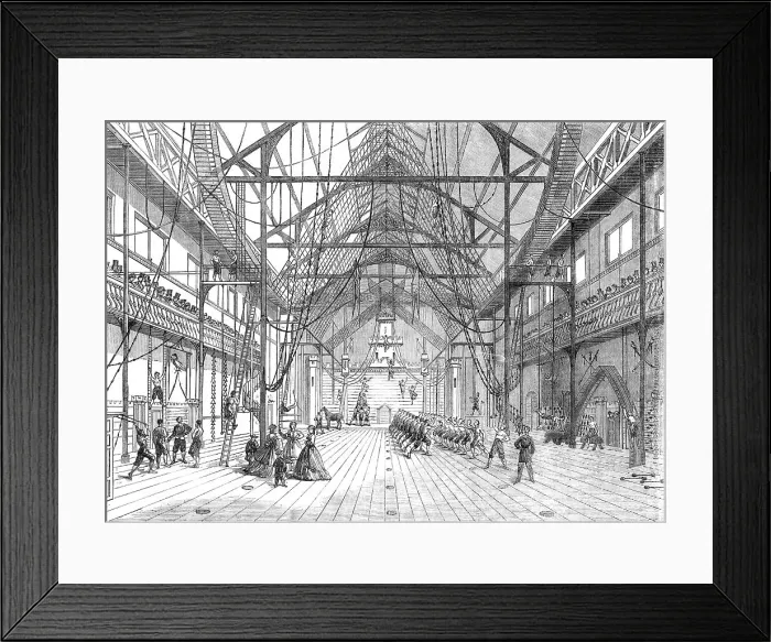 Framed Print : Interior of the new Gymnasium in Myrtle-Street, Liverpool, 1865. Creator: Unknown Framed Print : Interior of the new Gymnasium in Myrtle-Street, Liverpool, 1865. Creator: Unknown