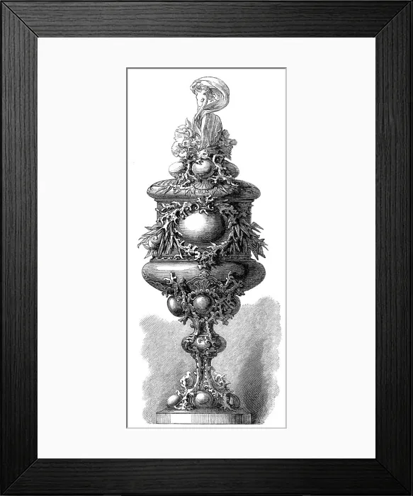 Framed Print : Cup sailed for by the Royal Thames Yacht Club, 1868. Creator: Unknown Framed Print : Cup sailed for by the Royal Thames Yacht Club, 1868. Creator: Unknown