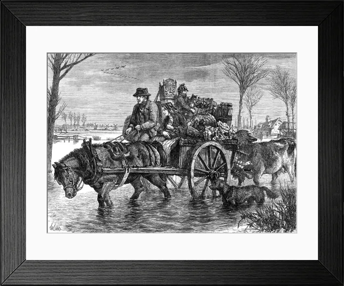 Framed Print : Flooded out in Lincolnshire, 1869. Creator: Unknown Framed Print : Flooded out in Lincolnshire, 1869. Creator: Unknown