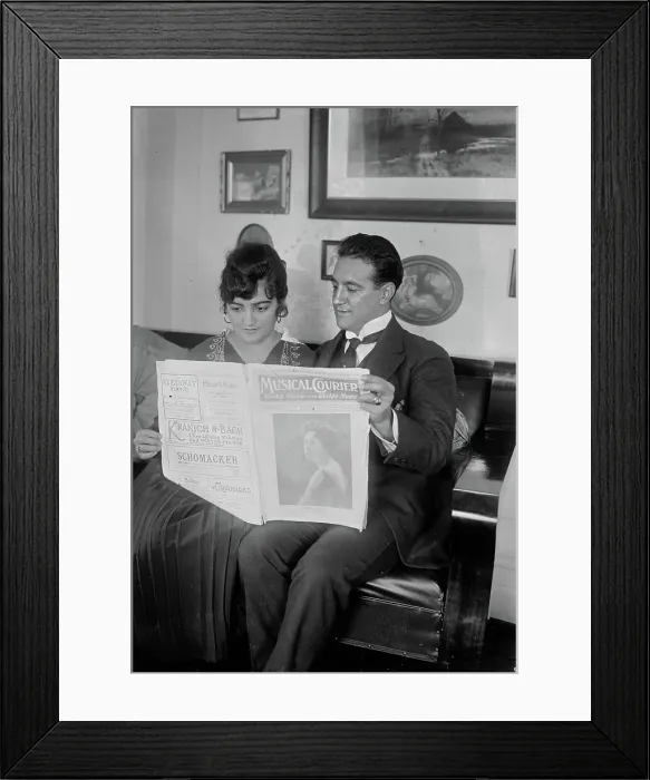 Framed Print : Hipolito Lazaro & wife, between c1915 and c1920. Creator: Bain News Service Framed Print : Hipolito Lazaro & wife, between c1915 and c1920. Creator: Bain News Service