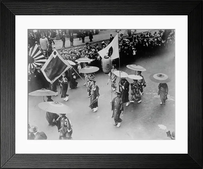 Framed Print : Salvation Army, London - Japs [i.e. Japanese] in parade, 1914. Creator: Bain News Service