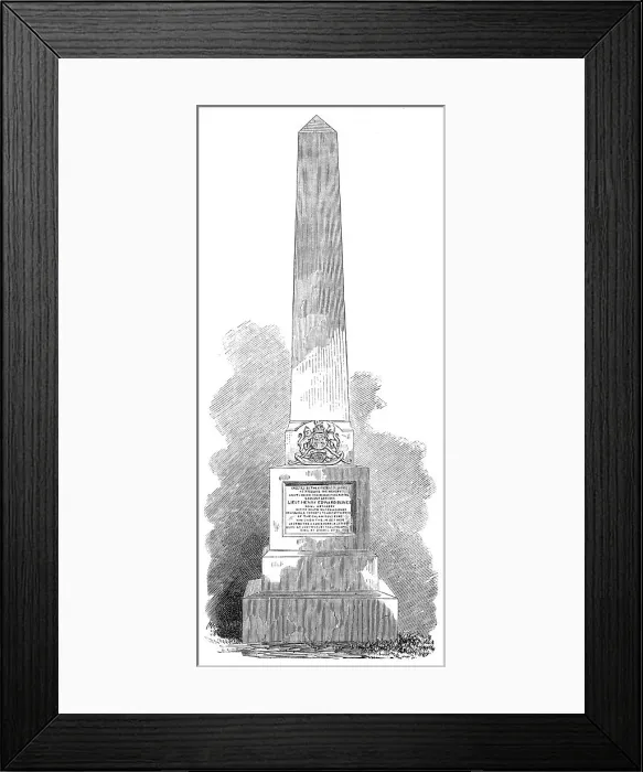 Framed Print : Monument to Lieut. H. E. Baines at Quebec, 1869. Creator: Unknown Framed Print : Monument to Lieut. H. E. Baines at Quebec, 1869. Creator: Unknown