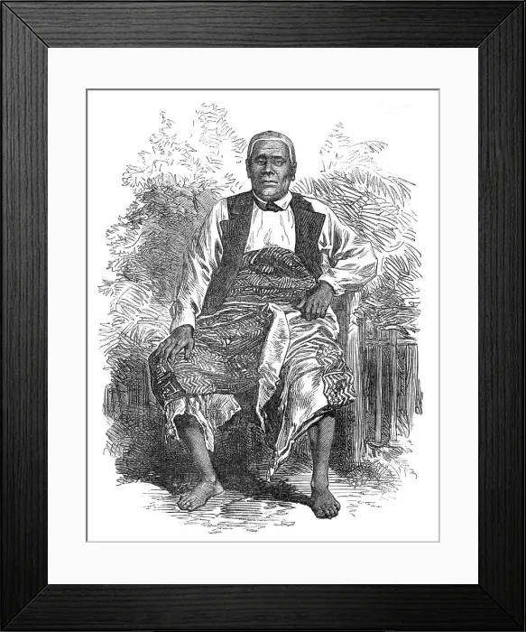 Framed Print : King Thackembau, of the Feejee Islands, 1869. Creator: Unknown Framed Print : King Thackembau, of the Feejee Islands, 1869. Creator: Unknown