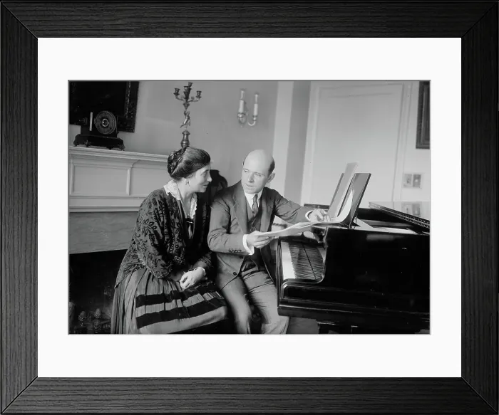 Framed Print : Pablo Casals & wife, between c1915 and c1920. Creator: Bain News Service Framed Print : Pablo Casals & wife, between c1915 and c1920. Creator: Bain News Service