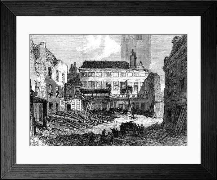 Framed Print : Demolition of the Saracen's Head, Snow-Hill, 1868. Creator: RCH Framed Print : Demolition of the Saracen's Head, Snow-Hill, 1868. Creator: RCH