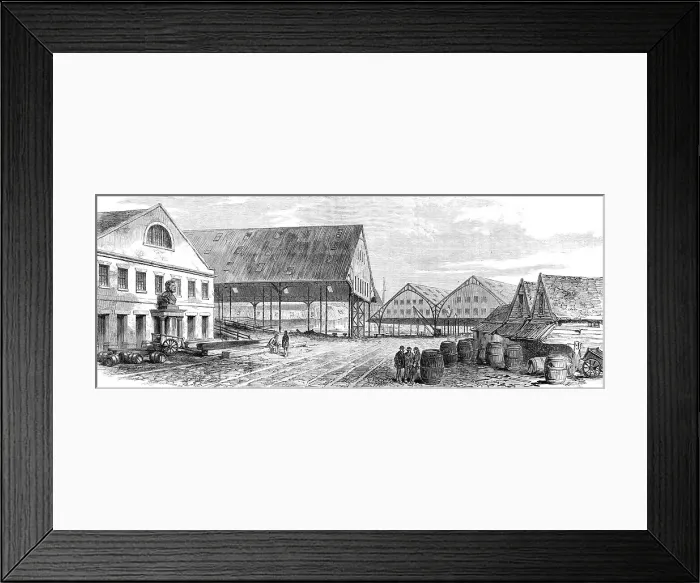 Framed Print : Deptford Dockyard, 1869. Creator: Unknown Framed Print : Deptford Dockyard, 1869. Creator: Unknown
