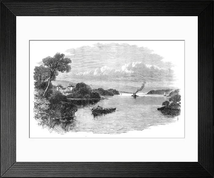 Framed Print : Ely Lodge, Lough Erne, County Fermanagh, 1869. Creator: Unknown Framed Print : Ely Lodge, Lough Erne, County Fermanagh, 1869. Creator: Unknown