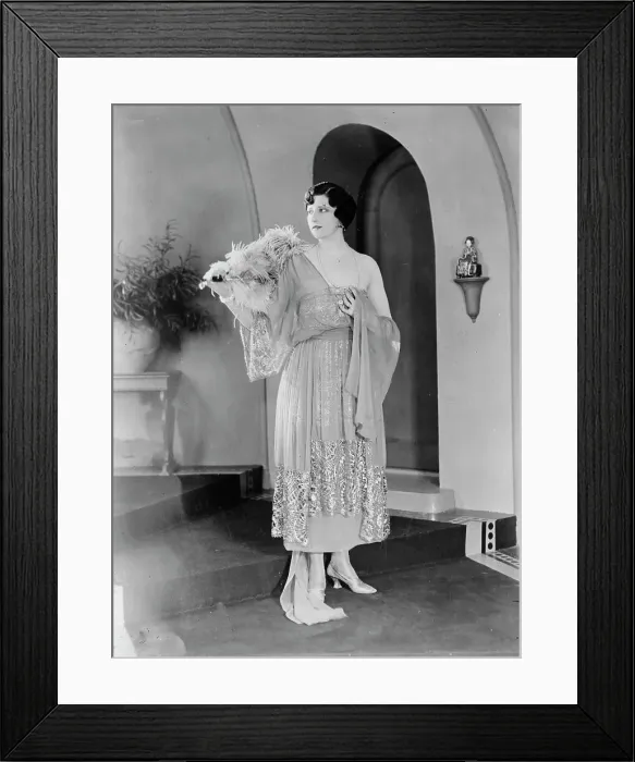 Framed Print : Evening gown, between c1915 and c1920. Creator: Bain News Service Framed Print : Evening gown, between c1915 and c1920. Creator: Bain News Service