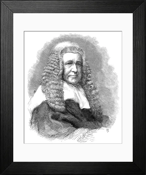 Framed Print : Mr. Justice Lush, the new judge, 1865. Creator: Unknown