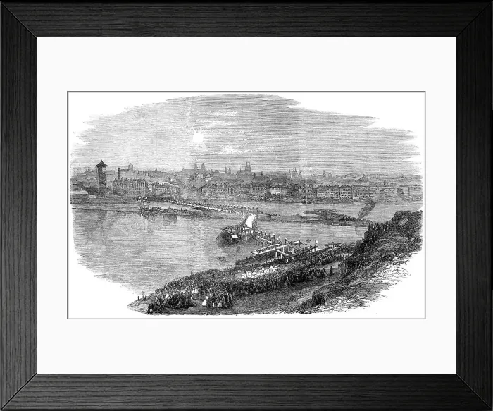 Framed Print : Laying the Foundation-Stone of the new bridge at Prague, 1865. Creator: Unknown Framed Print : Laying the Foundation-Stone of the new bridge at Prague, 1865. Creator: Unknown