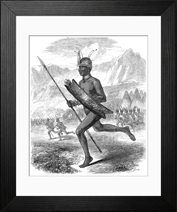 Framed Print : Mr. S. W. Baker's explorations in Central Africa: Commoro, chief of the Latooka Tribe, 1865. Creator: Unknown Framed Print : Mr. S. W. Baker's explorations in Central Africa: Commoro, chief of the Latooka Tribe, 1865. Creator: Unknown