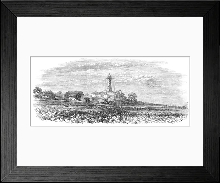 Framed Print : Lighthouse on Colaba Point, near Bombay, 1868. Creator: Unknown