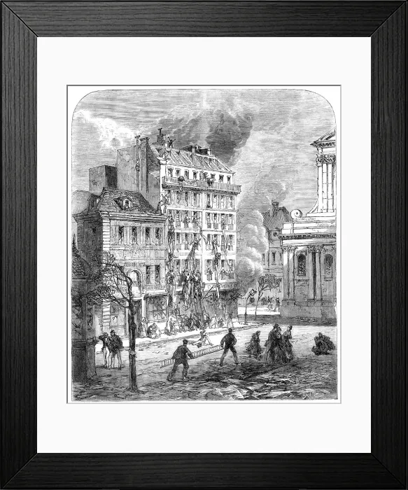 Framed Print : Explosion in the Place de la Sorbonne, Paris, 1869. Creator: Unknown Framed Print : Explosion in the Place de la Sorbonne, Paris, 1869. Creator: Unknown