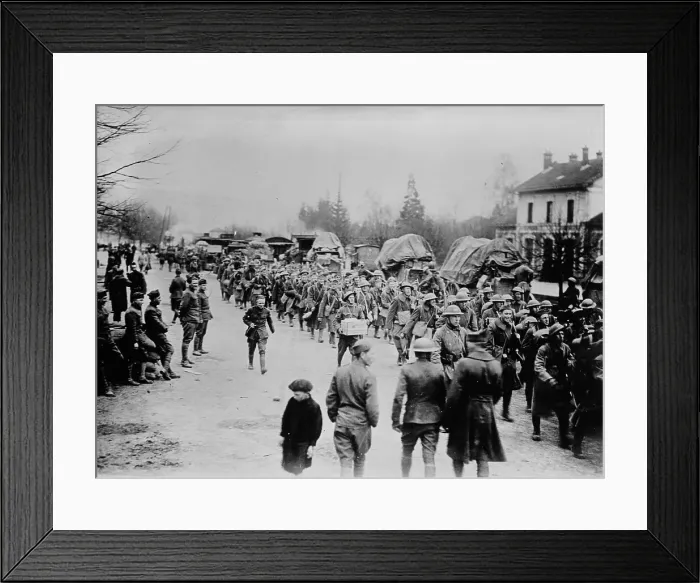 Framed Print : U.S. troops in France, between c1915 and c1920. Creator: Bain News Service Framed Print : U.S. troops in France, between c1915 and c1920. Creator: Bain News Service
