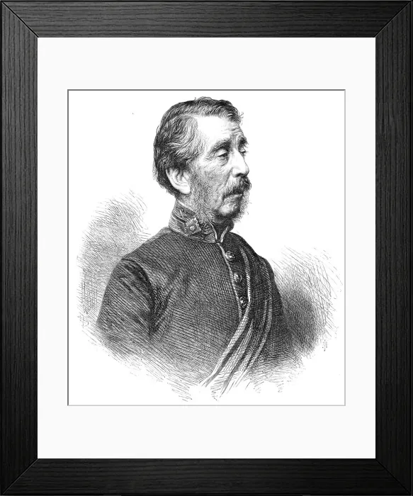 Framed Print : Major-General Edward Charles Frome, Inspector-General of the Royal Engineers, 1868. Creator: Unknown