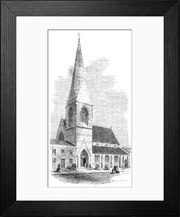 Framed Print : St. John the Evangelist, St. George's-in-the-East, 1869. Creator: Unknown Framed Print : St. John the Evangelist, St. George's-in-the-East, 1869. Creator: Unknown