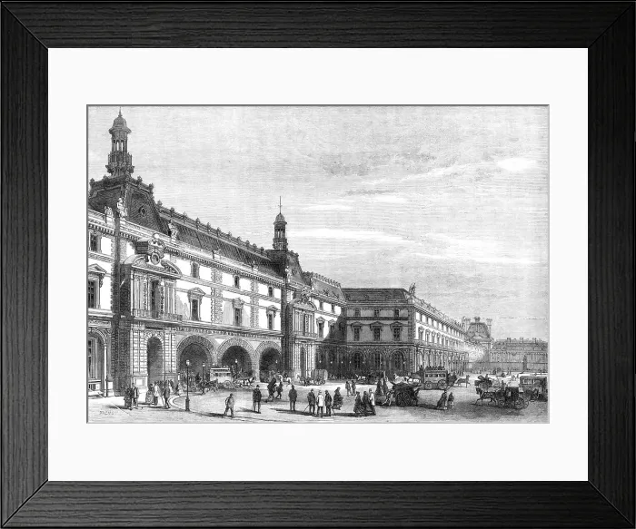 Framed Print : New buildings of the Tuileries in the Place du Carrousel, 1869. Creator: Unknown Framed Print : New buildings of the Tuileries in the Place du Carrousel, 1869. Creator: Unknown