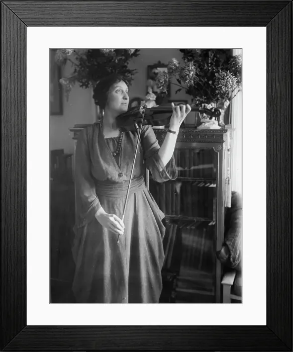 Framed Print : Rosalie Miller [playing violin], between c1915 and c1920. Creator: Bain News Service