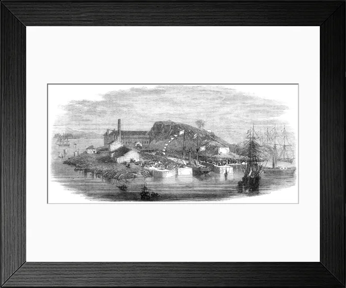 Framed Print : New dry dock at Rio de Janeiro, 1868. Creator: Unknown