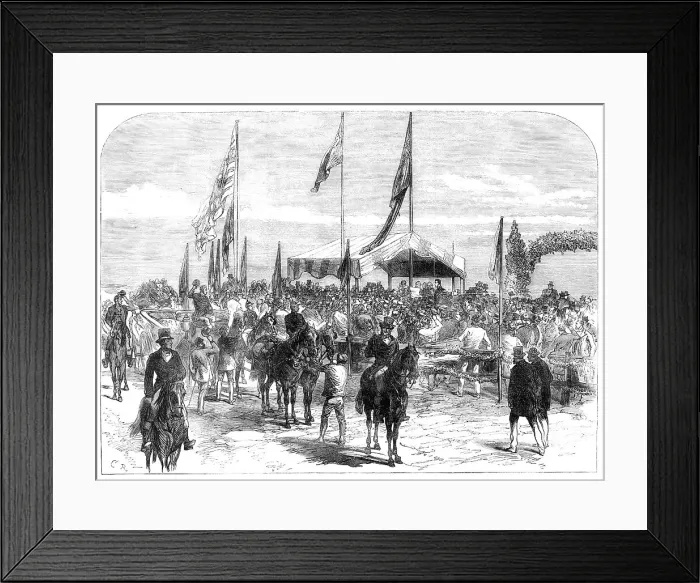 Framed Print : Prince Alfred in Australia: His Royal Highness receiving address of the Glenelg Corporation, 1868. Creator: C. R Framed Print : Prince Alfred in Australia: His Royal Highness receiving address of the Glenelg Corporation, 1868. Creator: C. R