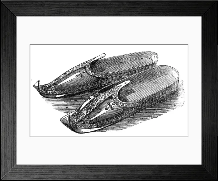 Framed Print : Relics from Abyssinia: silver slippers of the Abuna, 1868. Creator: Unknown Framed Print : Relics from Abyssinia: silver slippers of the Abuna, 1868. Creator: Unknown