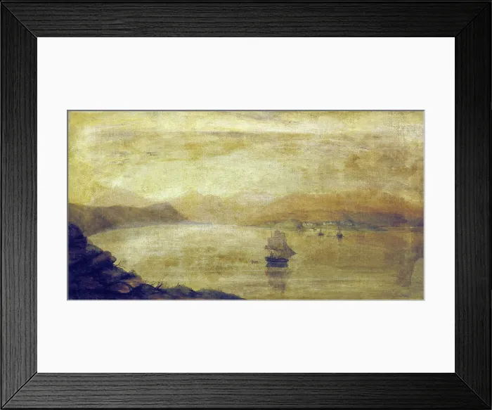 Framed Print : Settlement at Port Ross, Auckland Islands, 1850. Creator: Charles Decimus Barraud Framed Print : Settlement at Port Ross, Auckland Islands, 1850. Creator: Charles Decimus Barraud