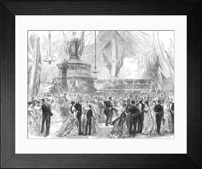 Framed Print : New-Year's Eve ball on board H.M.S. Caledonia, at Malta, 1869. Creator: Unknown Framed Print : New-Year's Eve ball on board H.M.S. Caledonia, at Malta, 1869. Creator: Unknown