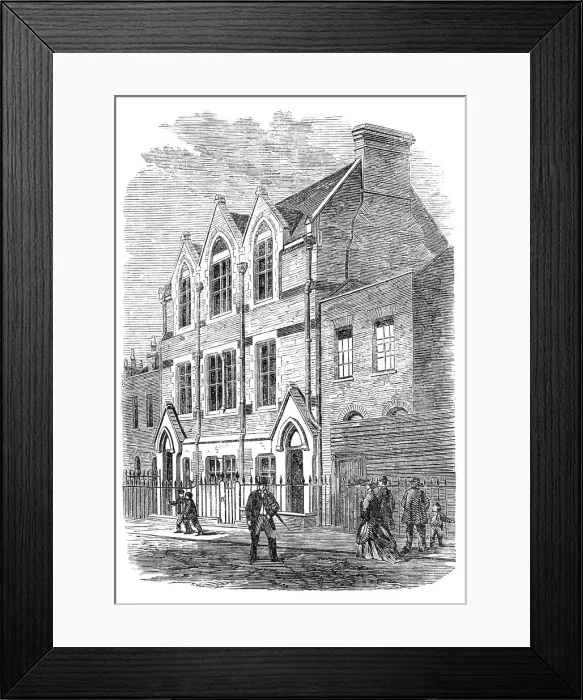 Framed Print : St. Thomas's Schools, Islington, 1869. Creator: Unknown Framed Print : St. Thomas's Schools, Islington, 1869. Creator: Unknown