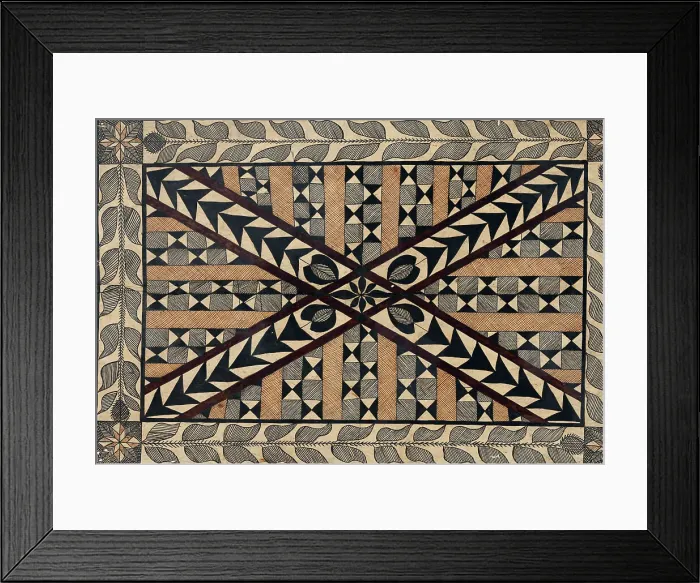 Framed Print : Siapo (tapa cloth), c1917. Creator: Unknown Framed Print : Siapo (tapa cloth), c1917. Creator: Unknown