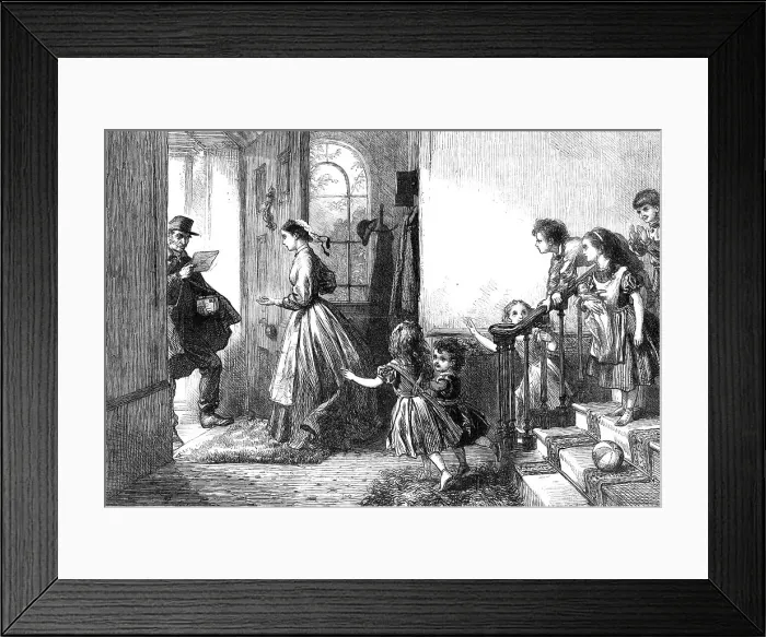 Framed Print : St. Valentine's Day, 1868. Creator: W Thomas Framed Print : St. Valentine's Day, 1868. Creator: W Thomas