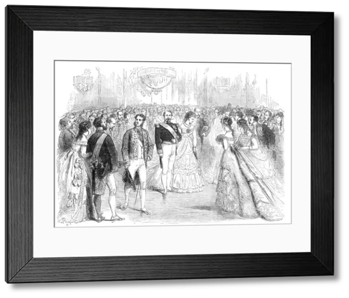 Framed Print : State Ball at the Tuileries: presentations to the Emperor and Empress before the Ball, 1869. Creator: Unknown Framed Print : State Ball at the Tuileries: presentations to the Emperor and Empress before the Ball, 1869. Creator: Unknown