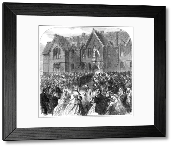 Framed Print : Opening of the Albert Infirmary...the statue of the late Prince Consort, Bishops Waltham... 1865. Creator: Unknown Framed Print : Opening of the Albert Infirmary...the statue of the late Prince Consort, Bishops Waltham... 1865. Creator: Unknown
