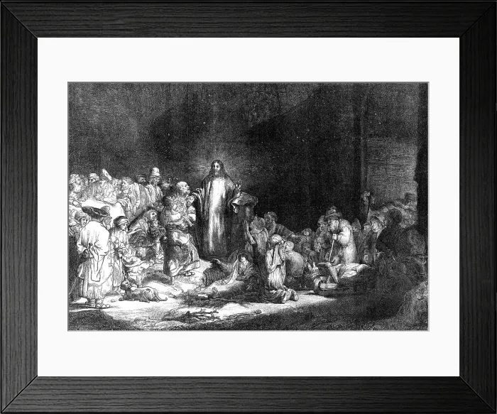 Framed Print : Rembrandt's hundred-guilder piece, Christ Healing the Sick, 1869. Creator: Henry Duff Linton Framed Print : Rembrandt's hundred-guilder piece, Christ Healing the Sick, 1869. Creator: Henry Duff Linton