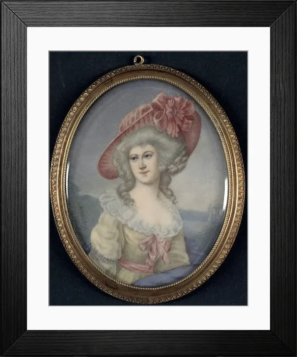Framed Print : Miniature painting, Late 1780s. Creator: A Shelley Framed Print : Miniature painting, Late 1780s. Creator: A Shelley