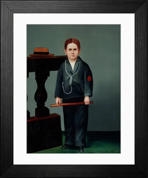 Framed Print : Portrait of a boy with double chin, after 1880. Creator: Unknown Framed Print : Portrait of a boy with double chin, after 1880. Creator: Unknown