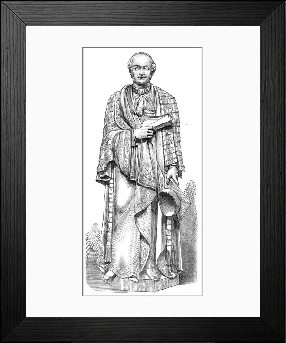 Framed Print : Statue of Prince Albert at Canterbury Cathedral, 1869. Creator: Unknown Framed Print : Statue of Prince Albert at Canterbury Cathedral, 1869. Creator: Unknown